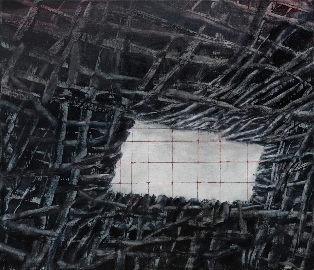 TICHÝ Oldřich, Nebe na zemi, 2019, olej, plátno, 90 x 100 cm