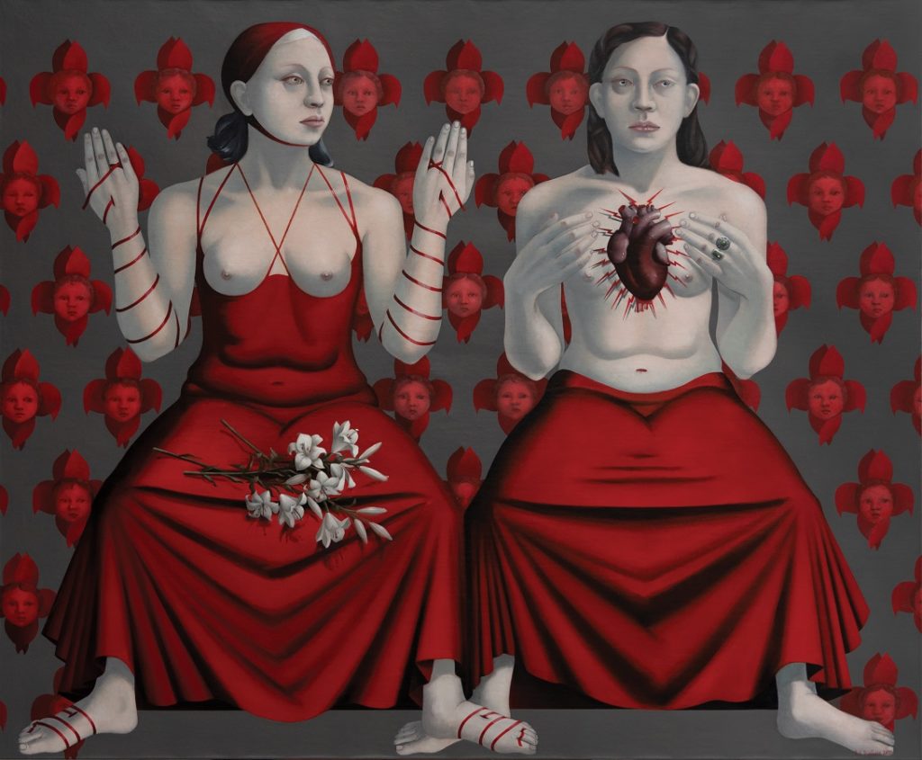 Białecka Ewa Beata: Kateřina, 2020, olej, plátno, 150 x 180 cm