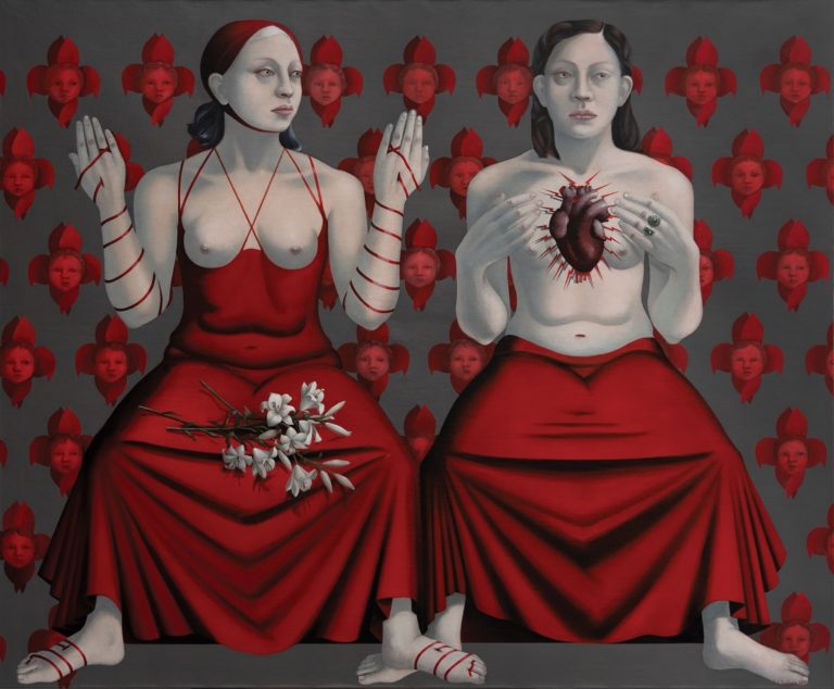 Białecka Ewa Beata: Kateřina, 2020, olej, plátno, 150 x 180 cm