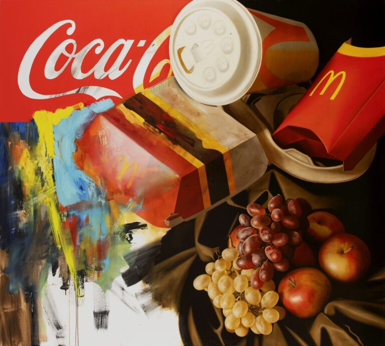 Leoš SUCHAN: Crossover, 2025, akryl, olej, plátno, 180 x 200 cm