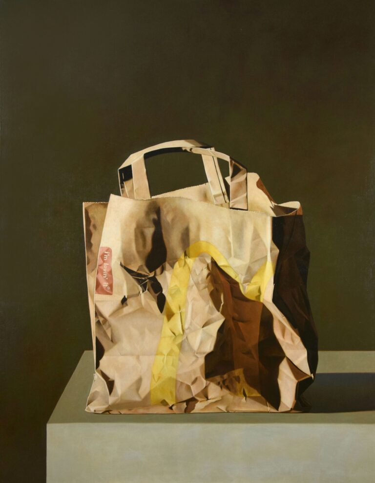 Leoš SUCHAN: Take away III, 2025, olej, plátno, 180 x 140 cm