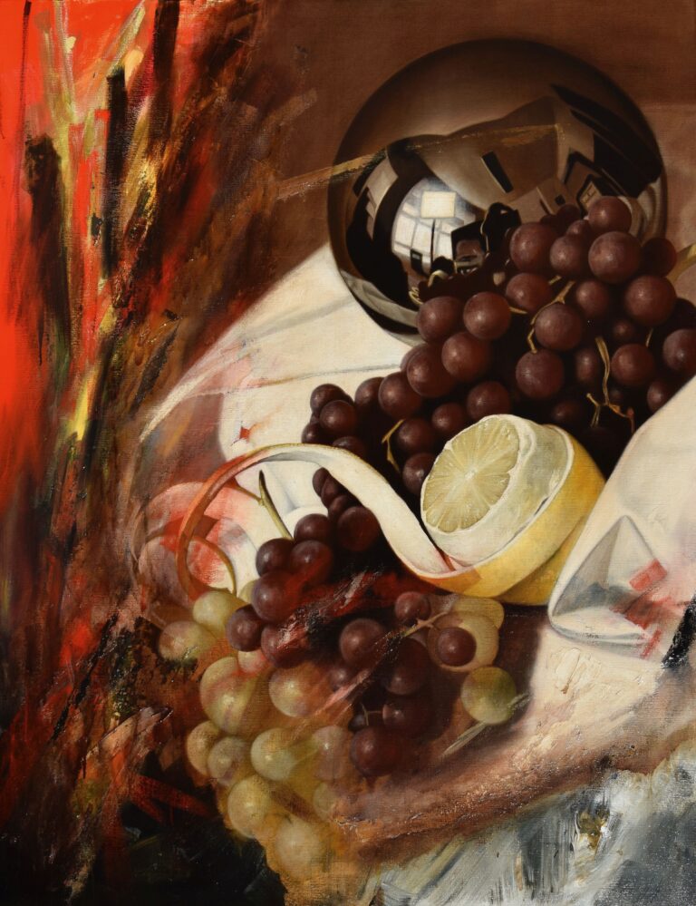 Leoš SUCHAN: Velký dialog II, 2025, akryl, olej, plátno, 180 x 140 cm